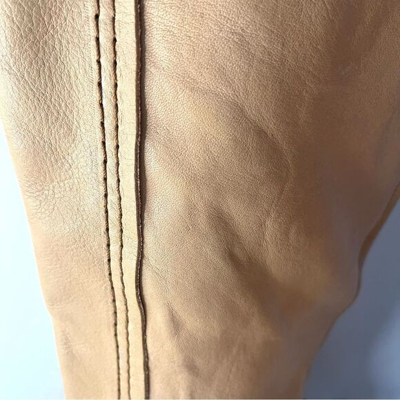 We The Free Leather Beau Tall Rider Boots Metal Toe in Fawn Tan NIB VERY RARE - Picture 6 of 14